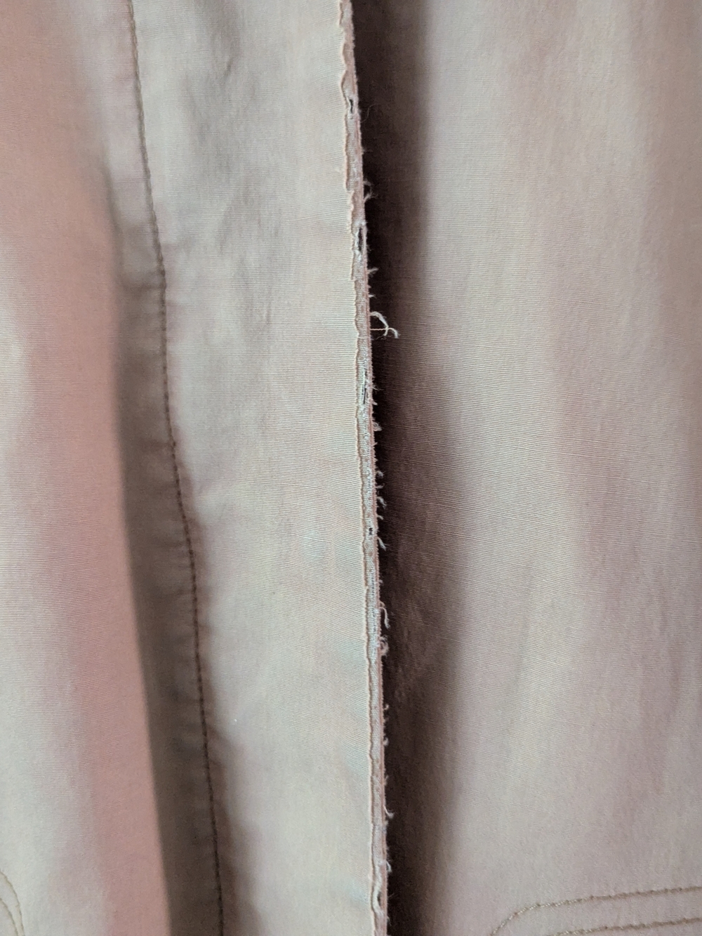 Boden Heavy Camel Trench Coat Removable Hood Pink Fleece Lined - US 16/18 UK20 - Picture 9 of 9